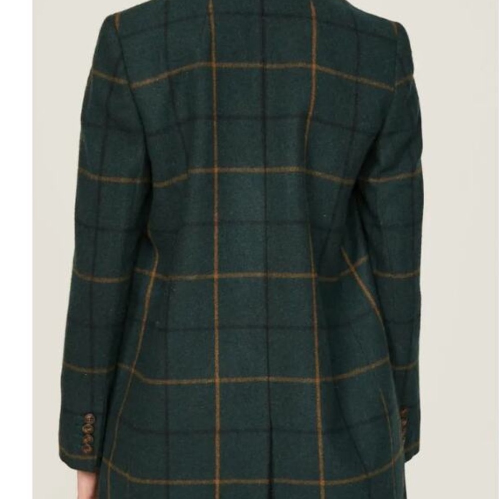 Madewell Dark Green Windowpane Plaid Single-Button Blazer - Picture 2 of 4